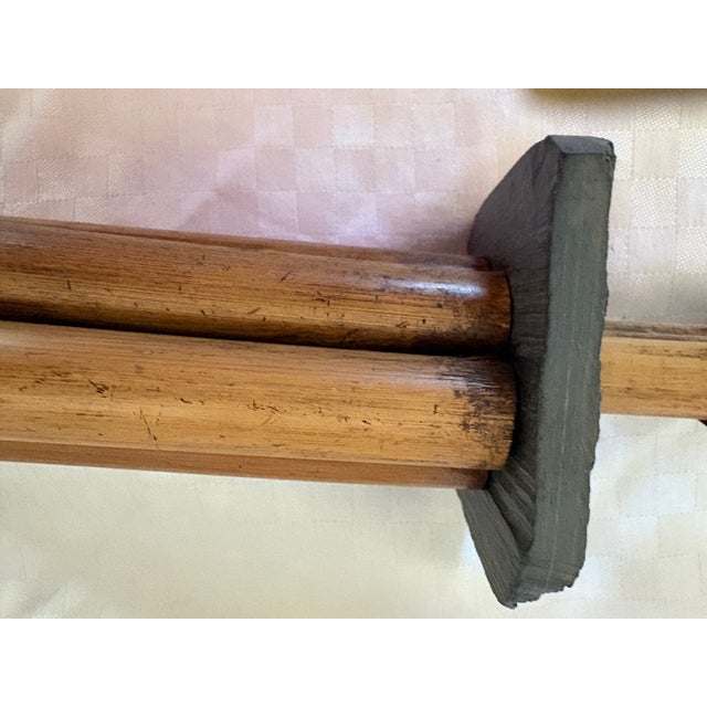1950s Mid-Century Modern Bamboo and Slate Lamp For Sale - Image 12 of 18