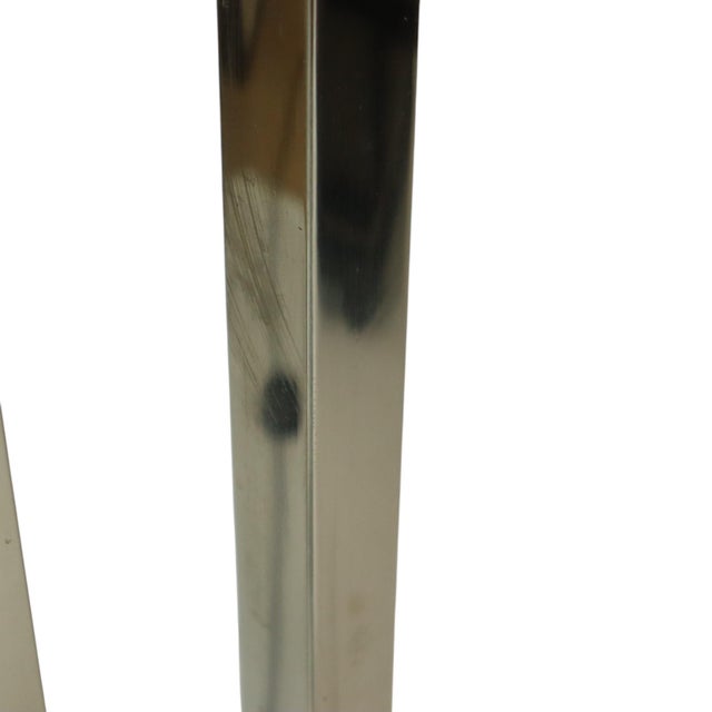 Black Floor Lamp in Stainless Steel and Granite Base For Sale - Image 8 of 18