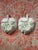 Lovely Italian Ceramic leaf dishes with floral Forget me Not detail and green stem detail. These were made for a North...