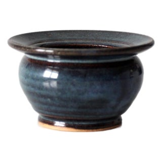 Vintage Handmade Studio Pottery Flower Frog Vase For Sale