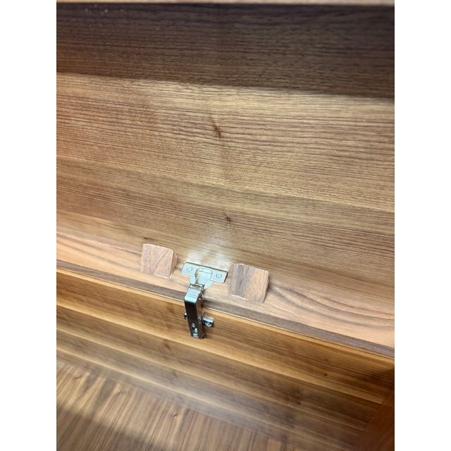 2010s Custom Design Solid Wood Storage Bench For Sale - Image 5 of 12