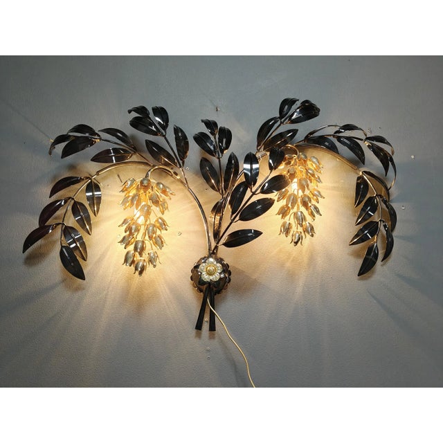 Vintage Tulip Wall Lamp attributed to Hans Kögl, 1970s, in Good conditions. Designed 1970 to 1979 This piece is attributed...