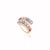 Art Deco 3.32 Carat Multi Sapphire & Diamond Cluster Cocktail Ring Size 6 in 14k Gold For Sale - Image 3 of 15