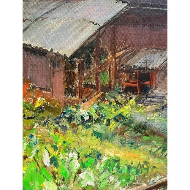 Modern Henri Fehr, Rural Village, Oil on Canvas For Sale - Image 3 of 16