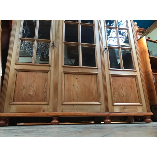 Large Bookcase with Glass Fronts, 1930s For Sale - Image 11 of 18
