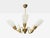1940s Itsu, Finnish Modern, Chandelier, Brass, Glass For Sale In New York - Image 6 of 11