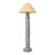 1980s Postmodern Blue-Gray Twisted Column Floor Lamp With Cream Empire Shade For Sale