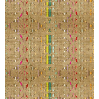 Nicolette Mayer through The House of Scalamandré Dapper Wallcovering, Gold For Sale