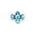 Modern 925 Sterling Silver Ring With Sparkling 9.59 CTW Blue Topaz 4 Stone in Prong Set - Size 7.5 For Sale - Image 3 of 13