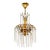Vintage Brass Chandelier Milk Glass Rods Ceiling Light For Sale