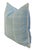 English Stunning Blue, Gray & Cream Woven Plaid Feather/Down Pillow For Sale - Image 3 of 5