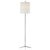 Modern Thomas O'Brien by Visual Comfort Signature Caron Floor Lamp in Polished Nickel with Linen Shade For Sale - Image 3 of 3
