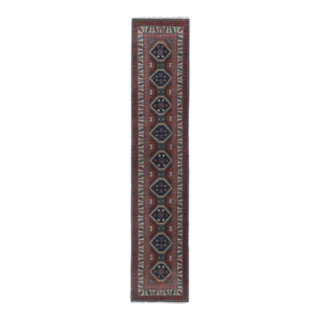 1960s Turkish Oushak Runner Rug 2'2" X 10'4" For Sale