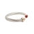 Modern David Yurman Classic Cable 7mm 18k Yg 925 Silver Carnelian Bangle Cuff Bracelet For Sale - Image 3 of 8