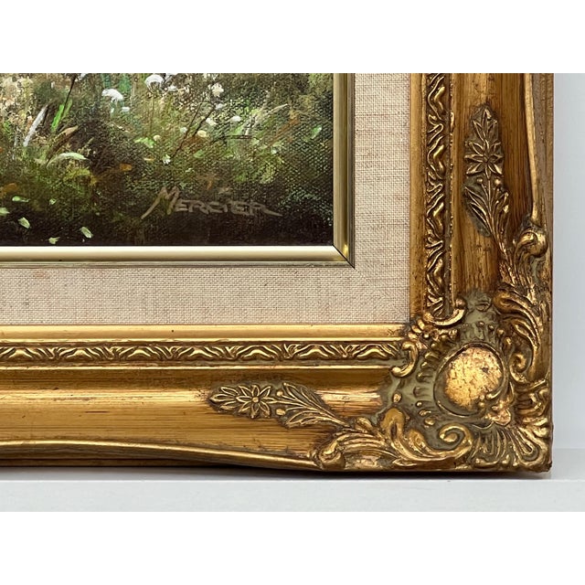 Realism River Meadow with Cattle & Cottage in the English Countryside by British Artist 1985 Circa For Sale - Image 3 of 6