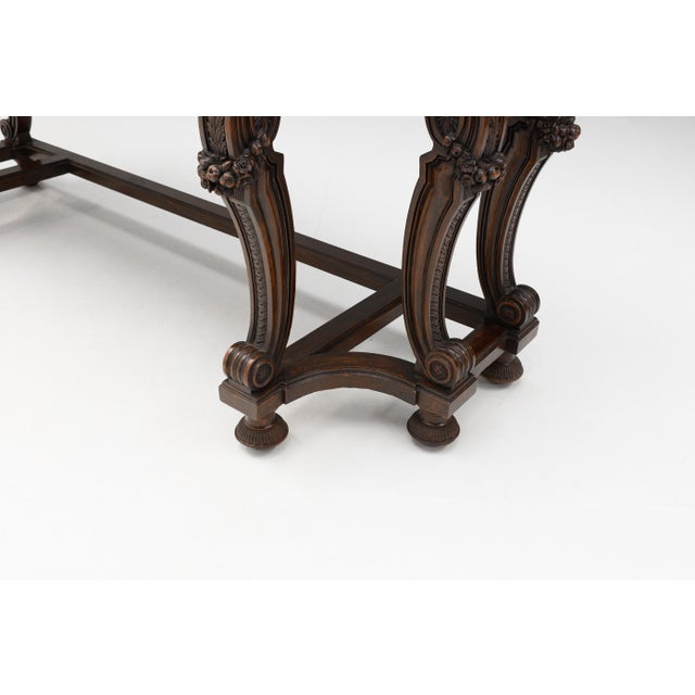 Walnut Console Table, 1890s For Sale - Image 6 of 10
