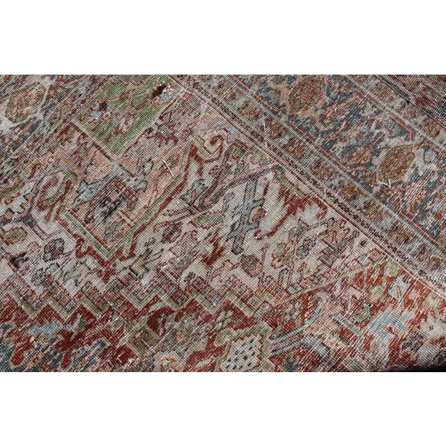 Persian Heriz Rug With Rich Color Palette and Intricate Design For Sale - Image 10 of 10
