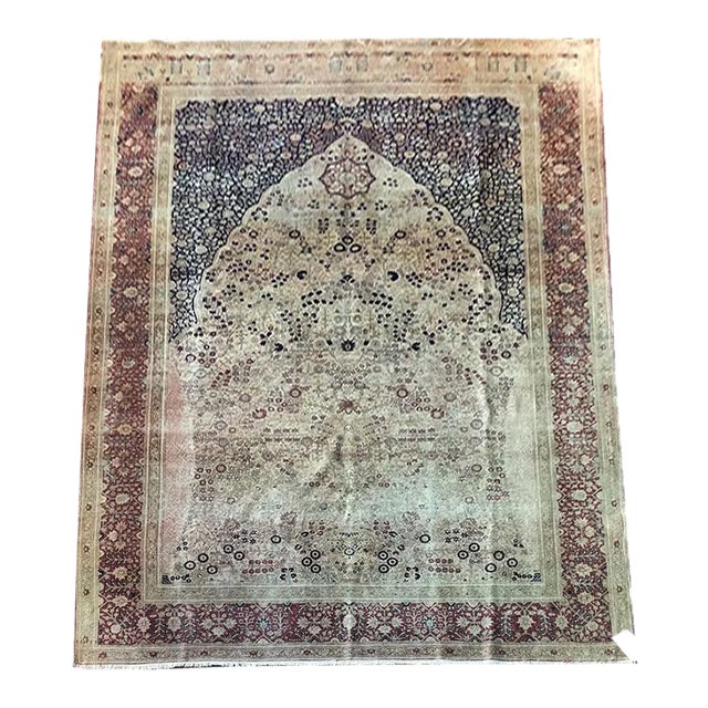19th Century Vintage Haji Jalili Style Tabriz Rug For Sale