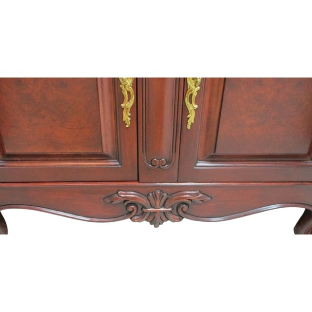 Antique BAU French Country Sideboard Breakfront China Cabinet Display Monumental For Sale - Image 10 of 12