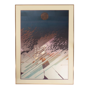 "Inclinare" Abstract Screen Print With Embossing by Don Munz