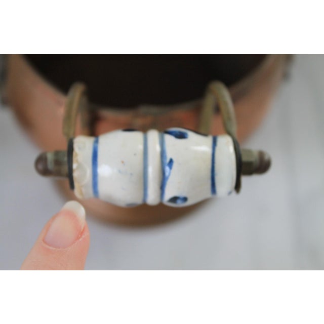 Copper and Brass Scuttle Coal Bucket Lion Head Planters - A Pair For Sale - Image 12 of 14