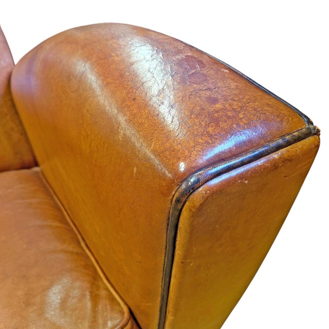 Leather Club Chair by Bart Van Bekhoven For Sale - Image 10 of 14