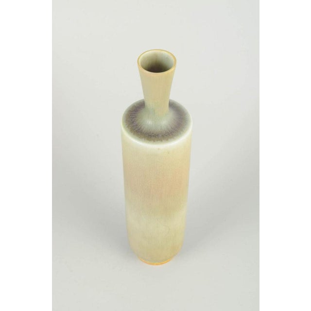 Berndt Friberg for Gustavsberg Large ceramic vase, mid-20th century. Wheel-thrown stoneware vase with an elegant...