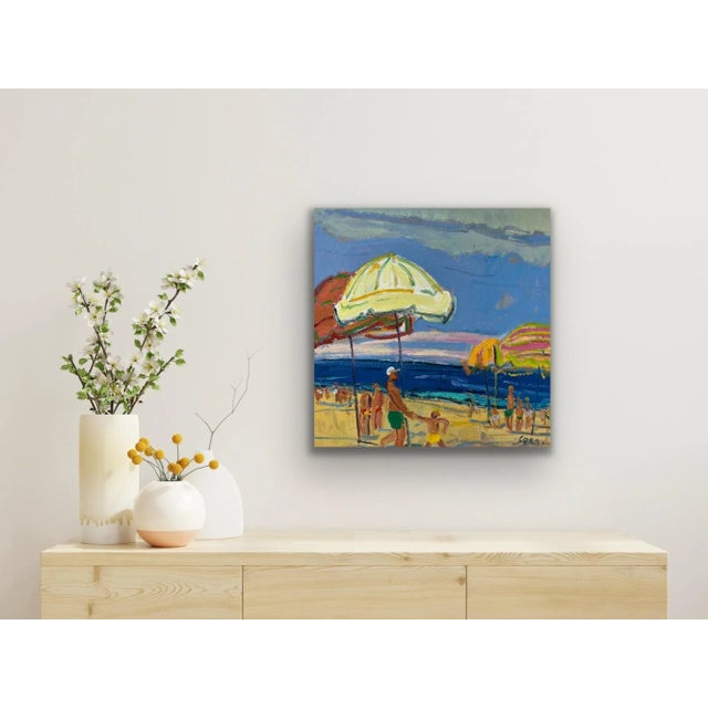 2020s Impressionistic Seascape Original Oil Painting For Sale - Image 5 of 8