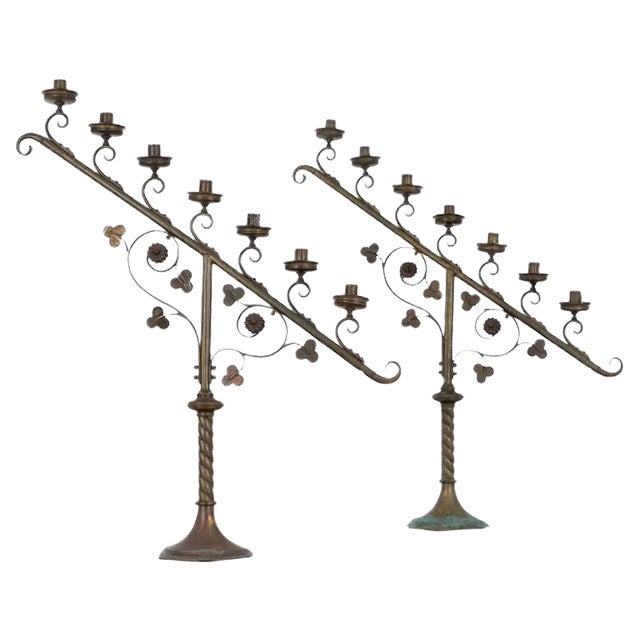 Ecclesiastical Candelabra, Set of 2 For Sale