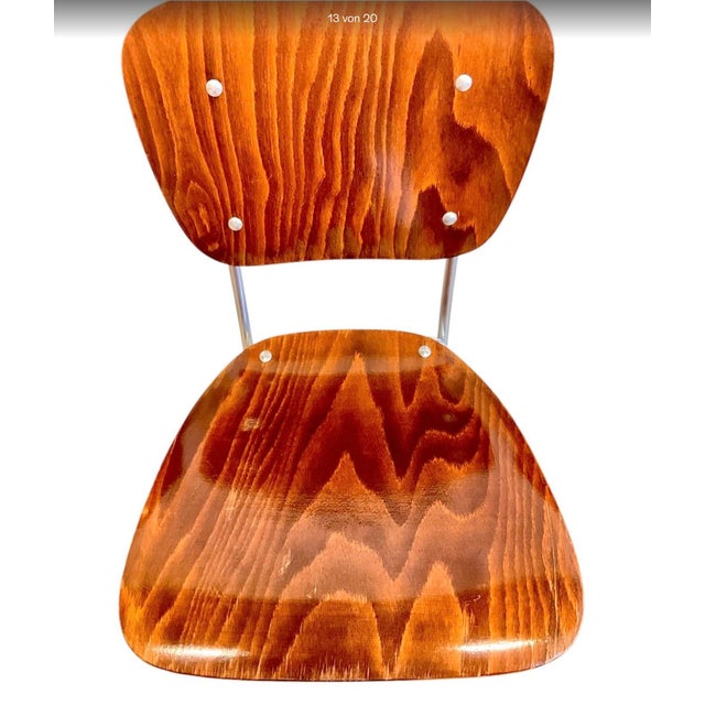 Mid-Century Modern Minimalist First Edition Aluflex Stackable Folding Chairs from Armin Wirth, Switzerland, 1950s, Set of 4 For Sale - Image 11 of 18