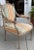Dessin Fournir Dessin Fournir Louis XVI Giltwood Arm Chair W Cut Velvet For Sale - Image 4 of 10