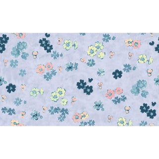 Flower Field Wallpaper by Paule Marrot in Blue Multi For Sale