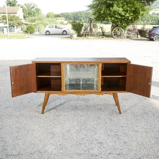 Two-Tone Bar Cabinet Sideboard with Carved Cevi, Italy, 1960s For Sale - Image 17 of 18