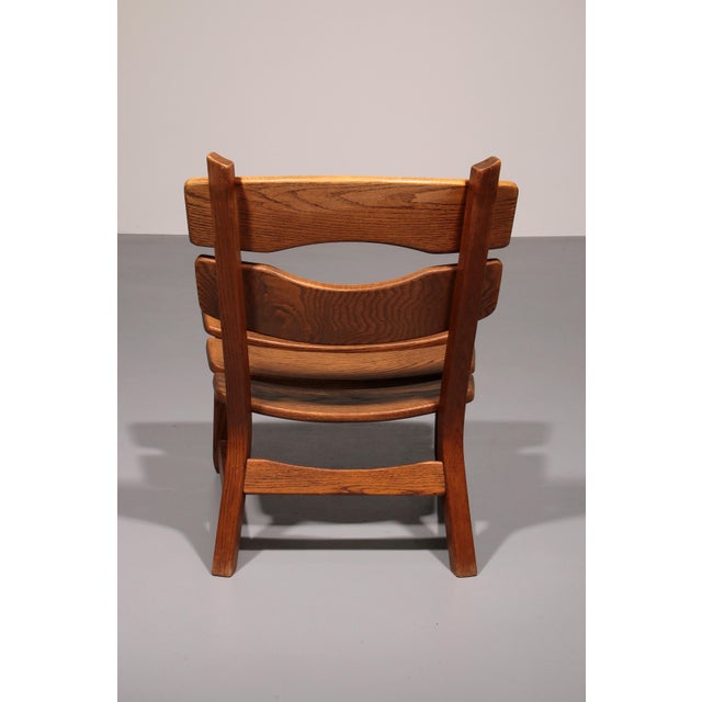 Dutch Stained Oak Chairs by Dittmann & Co for Awa, 1960s, Set of 6 For Sale - Image 11 of 15