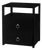 Lark 21 in. W Wood 2 Drawer Nightstand with Open Storage Shelf, Washed Black For Sale