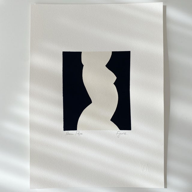 2020s Original Gouache Painting "Figure 02" For Sale - Image 5 of 7