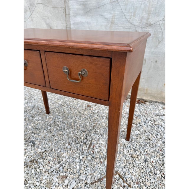 Banks Coldstone Co. Cherry Console Tables (Pair) For Sale - Image 4 of 9