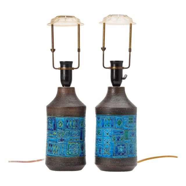 Table Lamps by Aldo Londi for Bitossi, 1960, Set of 2 For Sale
