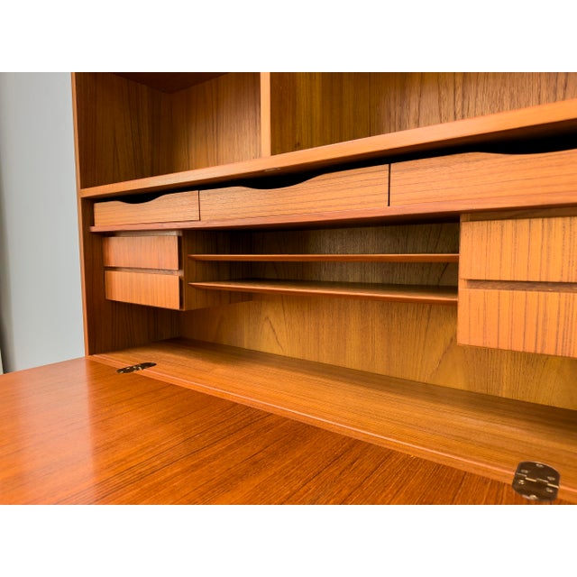 Vintage Teak Bookcase with Desk from Omann Jun, 1960s For Sale - Image 16 of 18