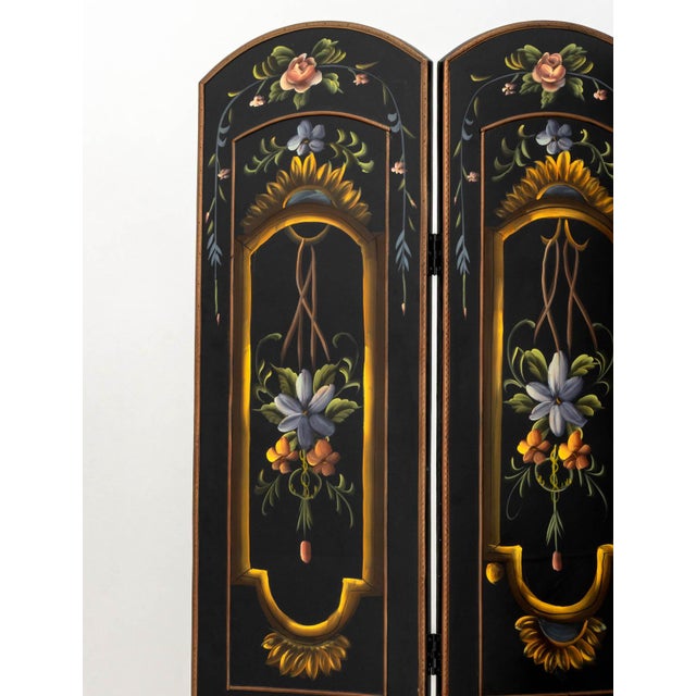 Victorian Style Ebonized Floor Screens, Pair For Sale - Image 4 of 10