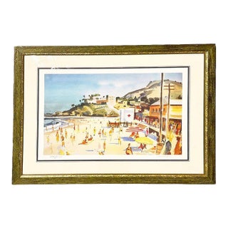 Milford Zornes "Main Beach Laguna" Lithograph Limited 236 of 250 Signed, Framed For Sale