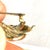 1990s 14k Yellow Gold Leaf Brooch With 4mm Round Cultured Pearl For Sale - Image 4 of 8