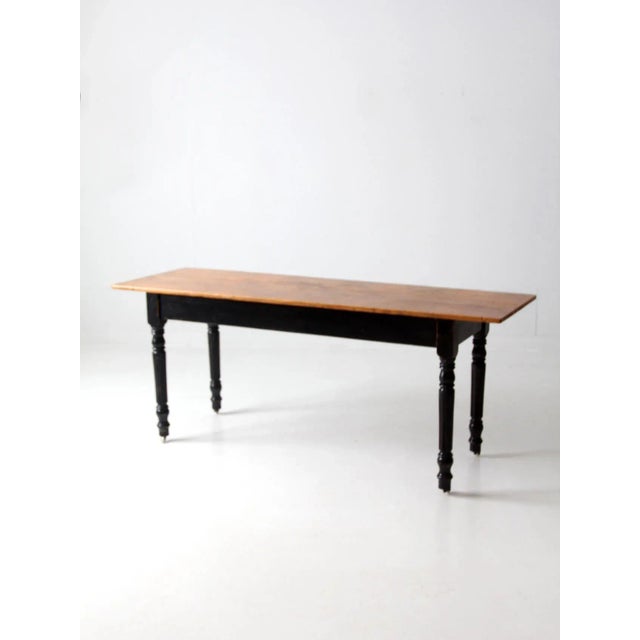 Vintage Farmhouse Dining Table For Sale - Image 6 of 11