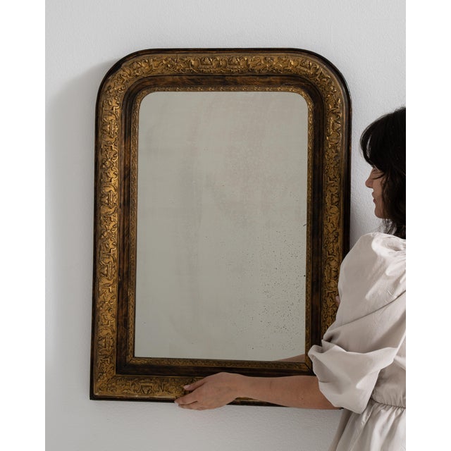 Wood Louis Philippe Wall Mirror, Antique, France, Circa 1880 For Sale - Image 7 of 8