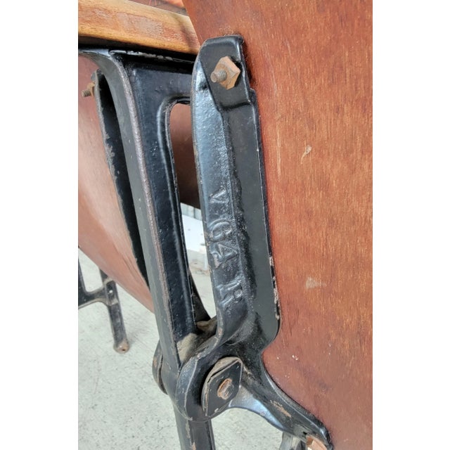 Antique Folding Chairs With Star Brand Advertising Theater Type Style For Sale In San Francisco - Image 6 of 12