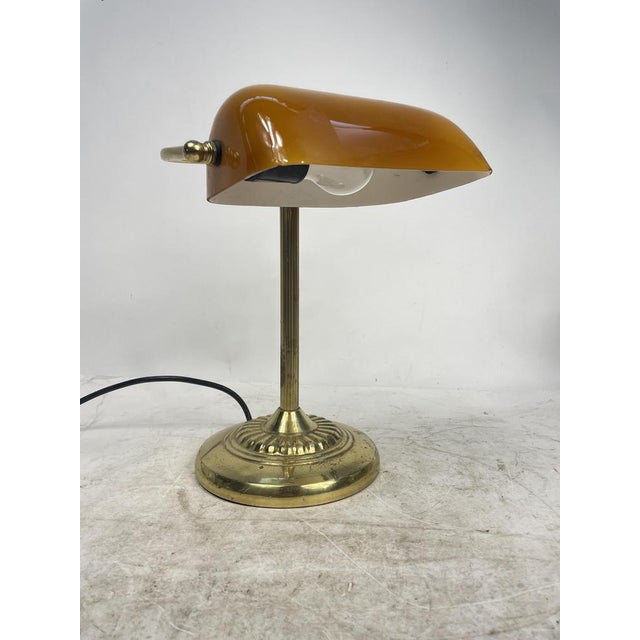 Vintage Ministerial Lamp in Brass and Glass, 1950s For Sale - Image 12 of 12