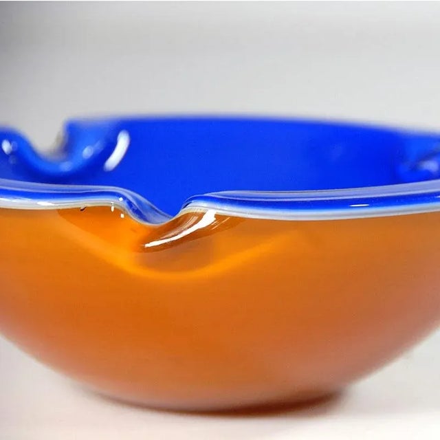 Large Murano Glass Ashtray attributed to Seguso, 1970s For Sale - Image 6 of 9