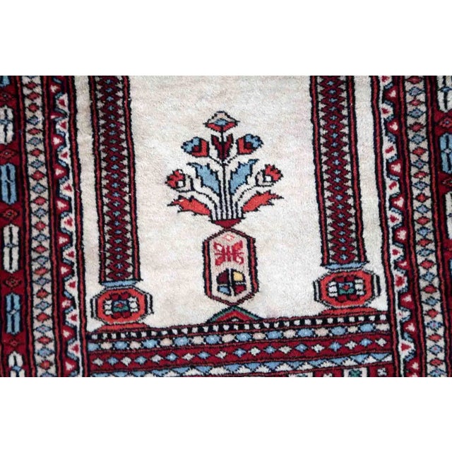 Textile 1970s Handmade Vintage Pakistani Lahore Prayer Rug For Sale - Image 7 of 10