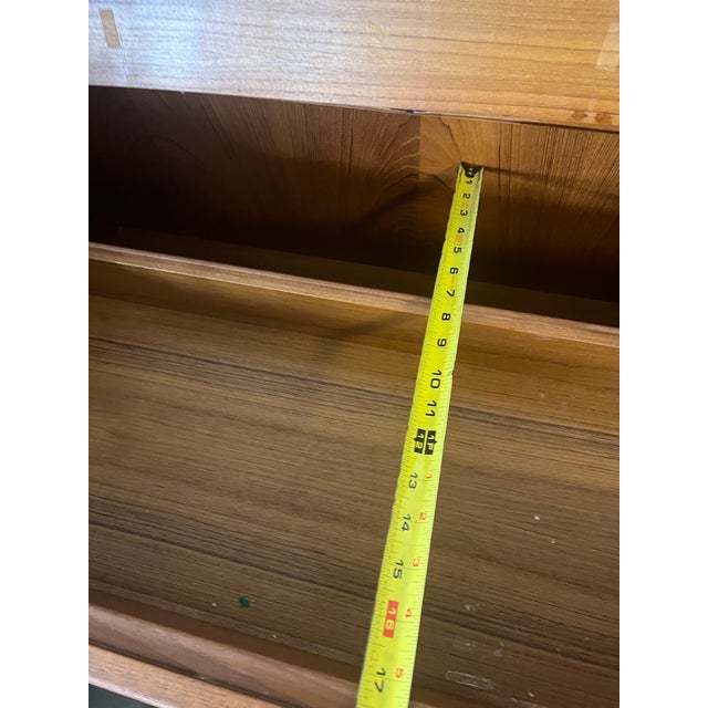 Brown 1960s Komfort Made in Denmark a Mid-Century Danish Modern Teak Flip-Top Vanity Desk For Sale - Image 8 of 12