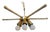 Mid-Century Brass Chandelier, 1970s For Sale